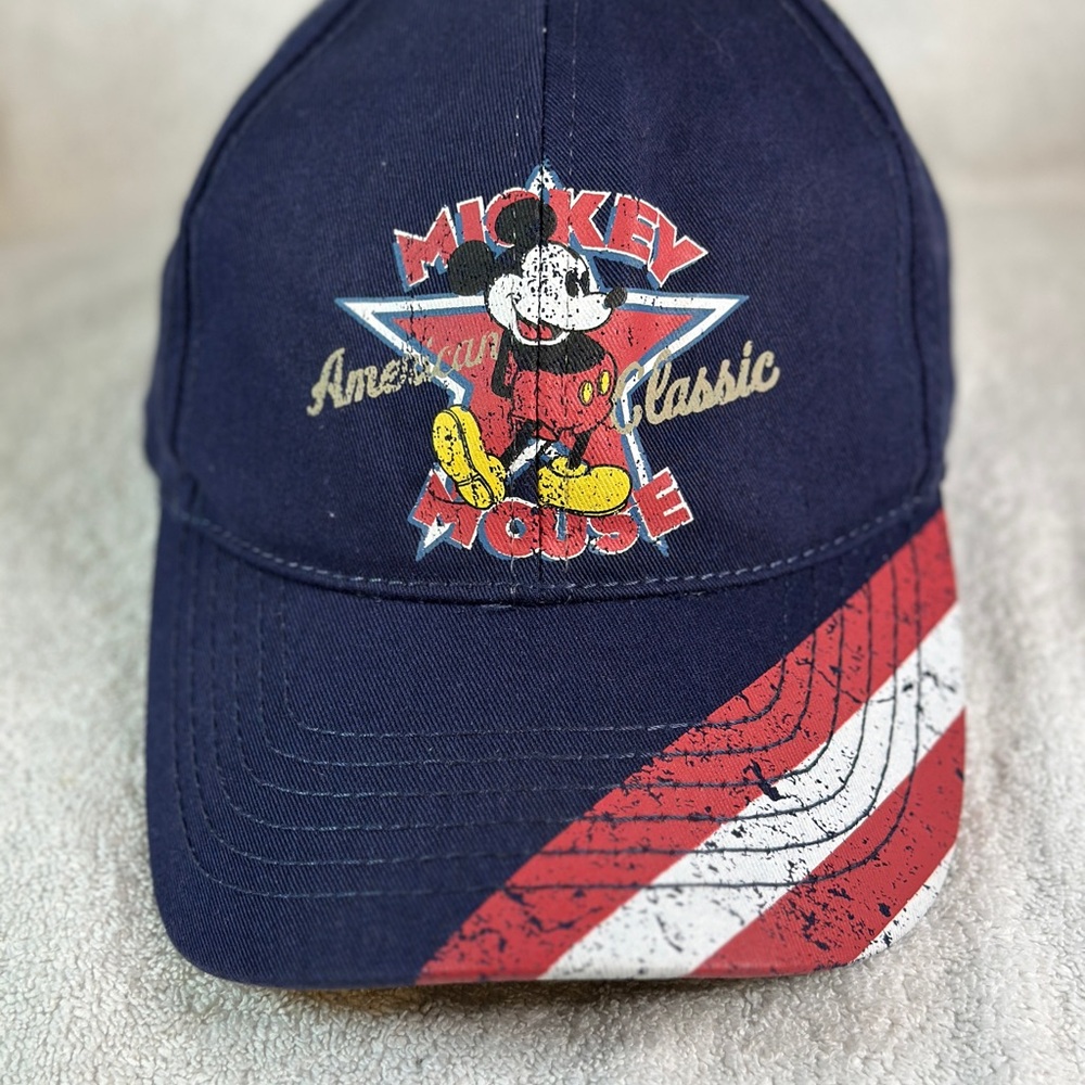 Mickey Mouse American Classic Disney Cap Adult Adjustable Blue 100% Cotton